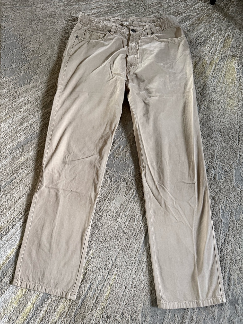 Ermenegildo Zegna Beige tan Cotton Pants slim straight size 38